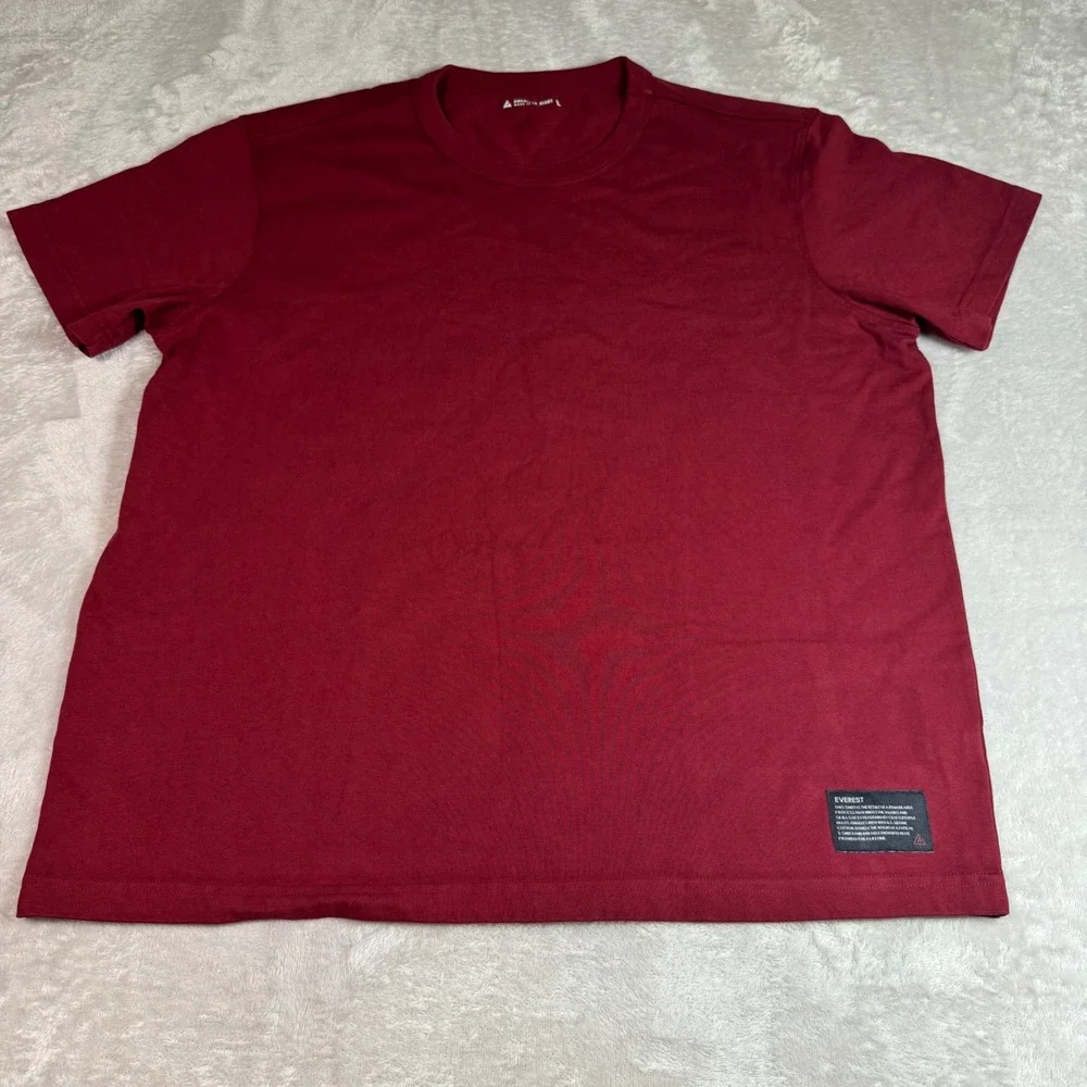NWOT American Giant Men Everest Tee T-Shirt L Burgundy Cotton Made in USA Crew